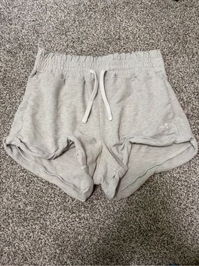 Hollister Light Gray Drawstring Athletic Shorts